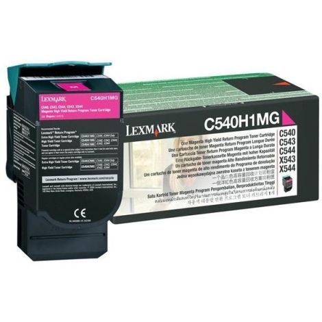 Toner Lexmark C540H1MG (C540, C543, C544, X543, X544), bíborvörös (magenta), eredeti