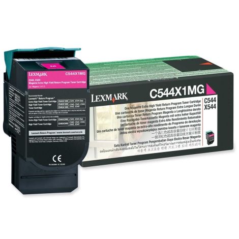 Toner Lexmark C544X1MG (C544, X544, X546), bíborvörös (magenta), eredeti