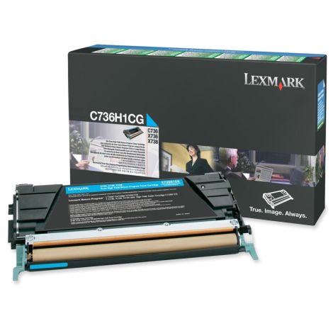 Toner Lexmark C736H1CG (C736, X736, X738), azúr (cyan), eredeti