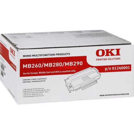 Toner OKI 01240001 (MB260, MB280, MB290), fekete (black), eredeti