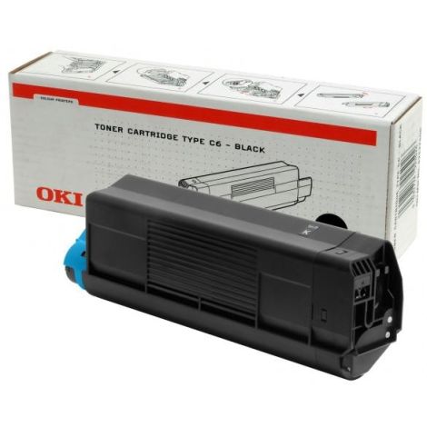 Toner OKI 42127408 (Type C6, C5100, C5200, C5300, C5400), fekete (black), eredeti