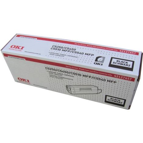 Toner OKI 42127457 (C5250, C5450, C5500, C5510, C5540), fekete (black), eredeti