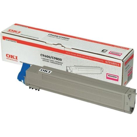 Toner OKI 42918914 (C9600, C9650, C9750, C9800, C9850), bíborvörös (magenta), eredeti