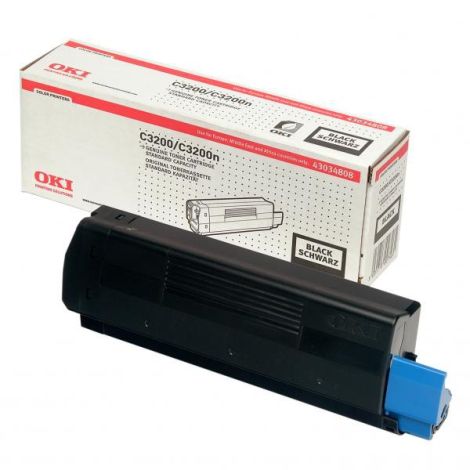 Toner OKI 43034808 (C3200), fekete (black), eredeti