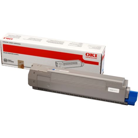 Toner OKI 44643003 (C801, C821), azúr (cyan), eredeti