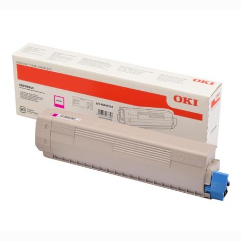 Toner OKI 46443102, C833, C843, bíborvörös (magenta), eredeti