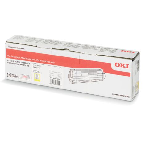 Toner OKI 46861305, C834, C844, sárga (yellow), eredeti