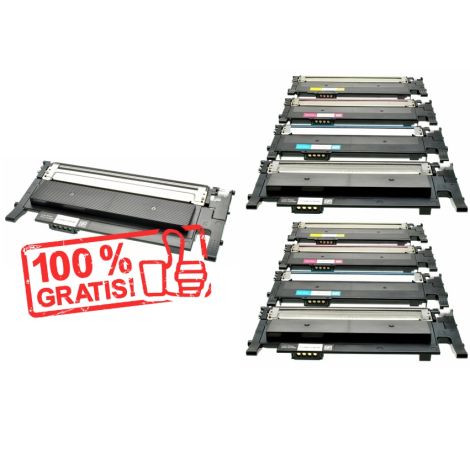 Toner 2 x Samsung CLT-P406C, CMYK + CLT-K406S INGYENES, többszínű, alternatív